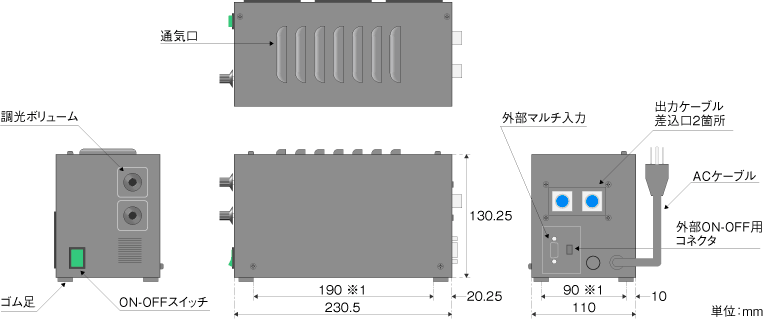 外観図（RVC60PT100）